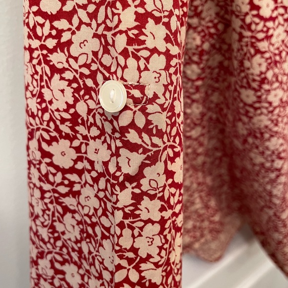 Lucky Brand Floral Print Cotton Button Down Shirt Size Small - Picture 6 of 7